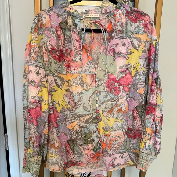 Alice + Olivia x X LOLA SCHNABEL Julius Tunic Blouse - Picture 5 of 10